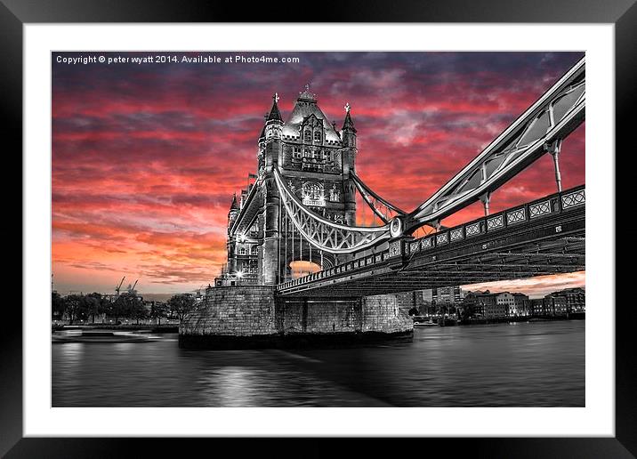  Tower Bridge Framed Mounted Print by peter wyatt
