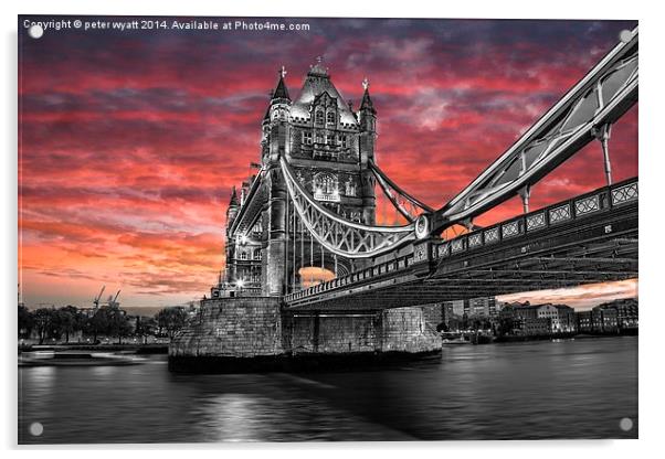  Tower Bridge Acrylic by peter wyatt