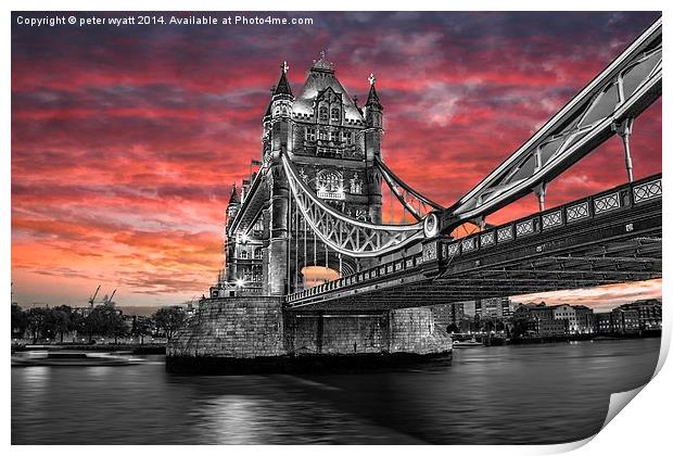  Tower Bridge Print by peter wyatt
