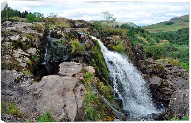  Loup of Fintry Waterfall Canvas Print by Kevin Askew