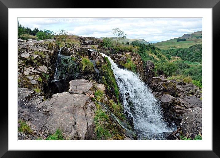  Loup of Fintry Waterfall Framed Mounted Print by Kevin Askew