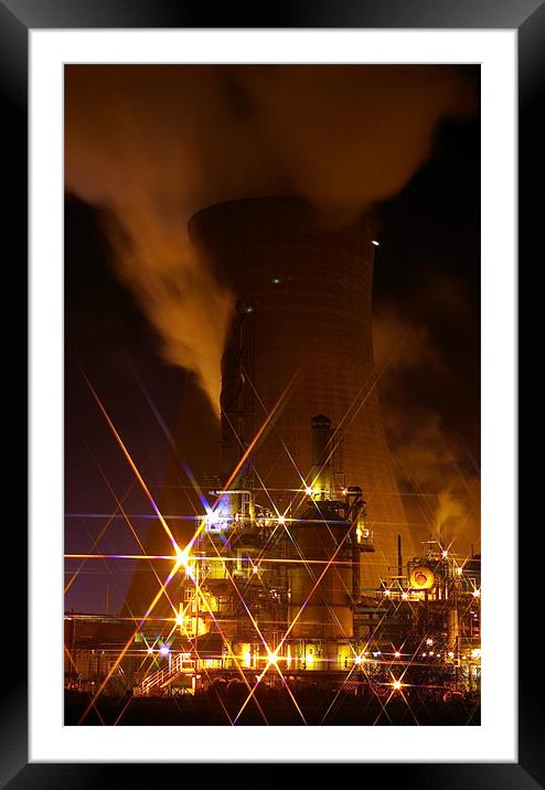 Cooling Tower Framed Mounted Print by David Borrill