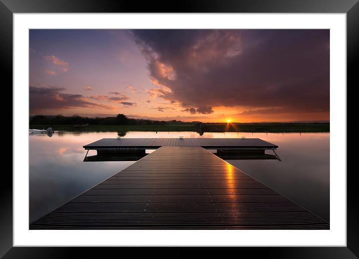  Velator Quay sunrise Framed Mounted Print by Dave Wilkinson North Devon Ph