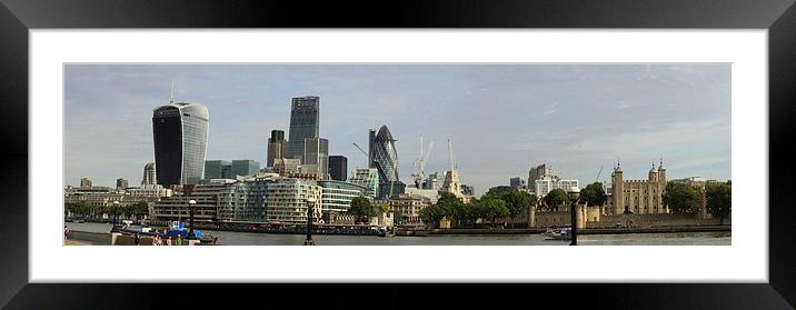 City of London Panarama  Framed Mounted Print by David French