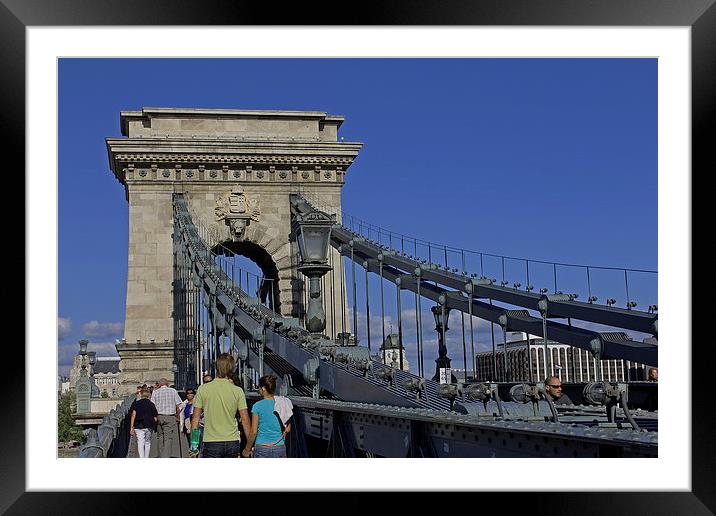 Chain Bridge Budapest Framed Mounted Print by Tony Murtagh