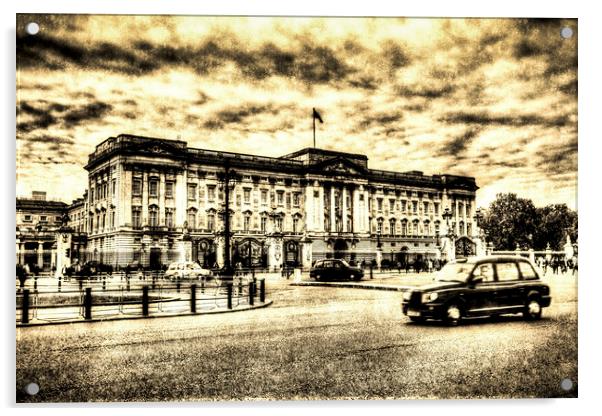 Buckingham Palace Vintage Acrylic by David Pyatt