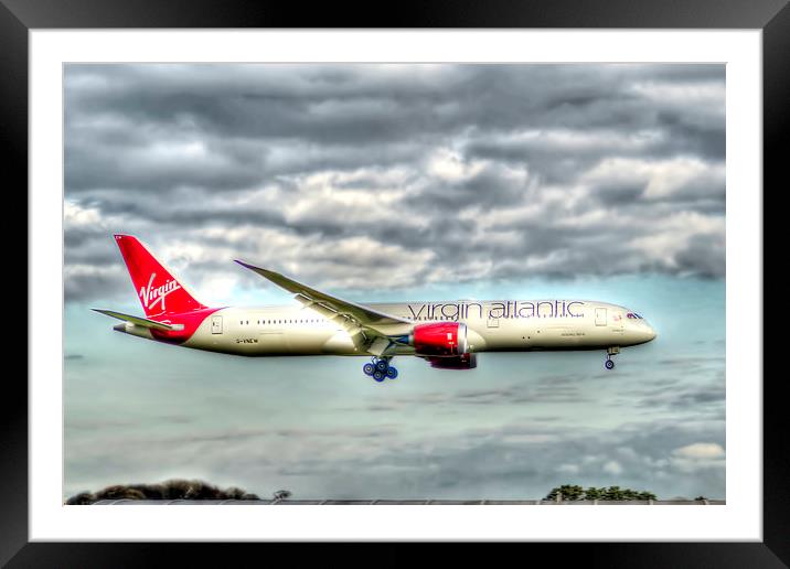 Virgin Dreamliner  Framed Mounted Print by Valerie Paterson