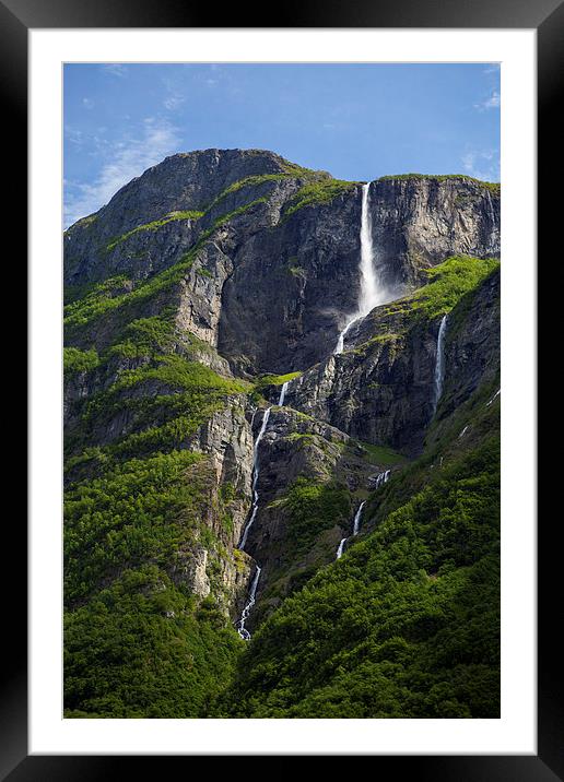 Waterfall Framed Mounted Print by Thomas Schaeffer