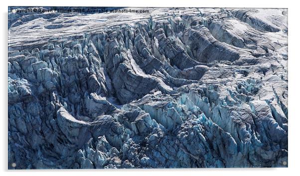 Lyell Glacier crevasses Acrylic by Darren Foltinek