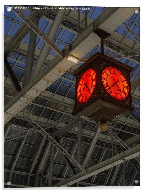  Central Station Clock Acrylic by John Hastings