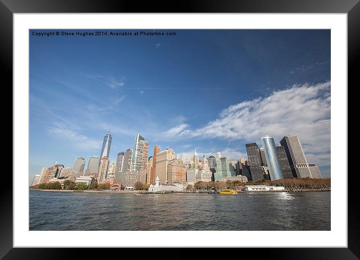 Financial District of Manhattan Framed Mounted Print by Steve Hughes