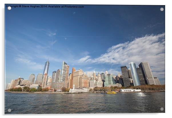  Financial District of Manhattan Acrylic by Steve Hughes