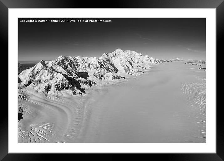  Mt. St. Elias and Seward Glacier, Yukon / Alaska Framed Mounted Print by Darren Foltinek