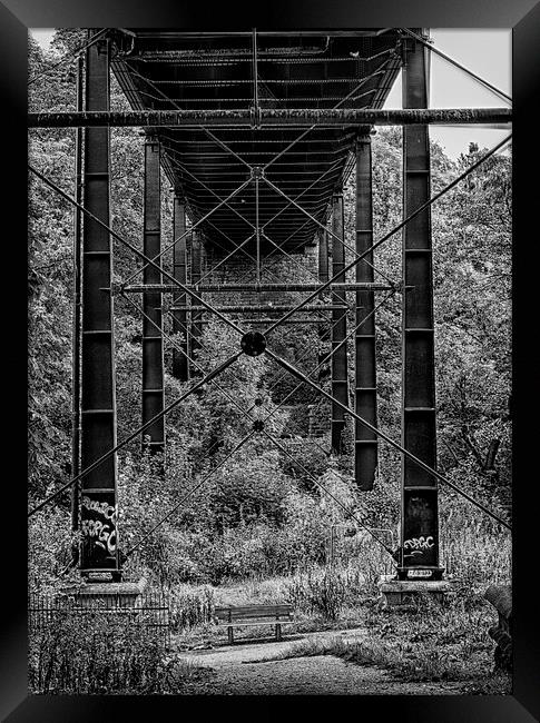  under the bridge Framed Print by Robert Bennett