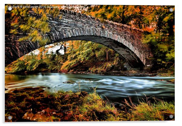  Old Bridge Acrylic by peter wyatt