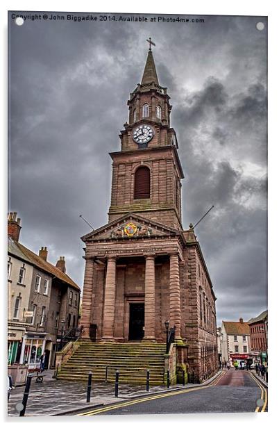  Berwick Town Hall Acrylic by John Biggadike