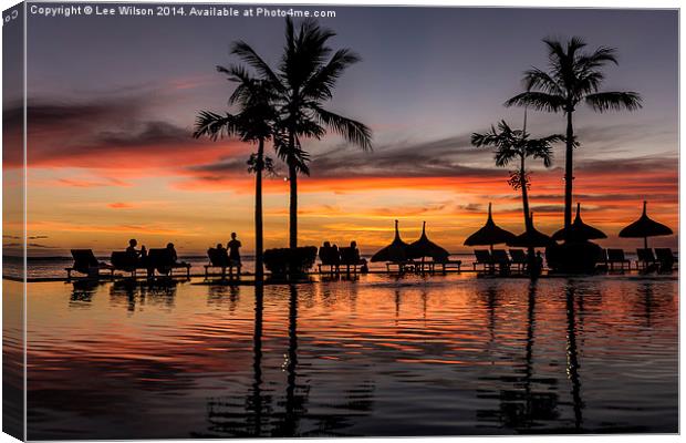  Mauritian Sunset Canvas Print by Lee Wilson