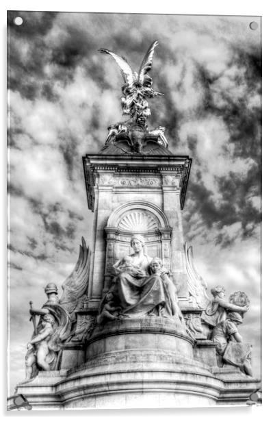 The Victoria Memorial London Acrylic by David Pyatt