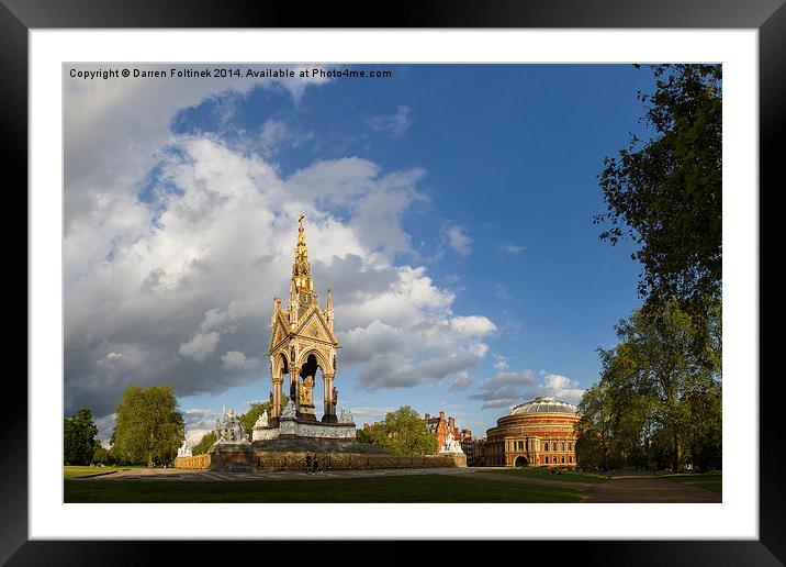 Albert Memorial and Royal Albert Hall, London, Eng Framed Mounted Print by Darren Foltinek