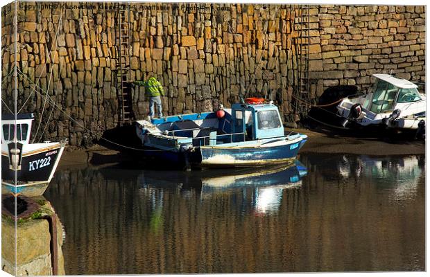  Crail Harbour, Fife Canvas Print by Kenneth le Grice