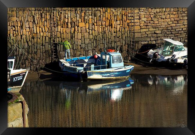  Crail Harbour, Fife Framed Print by Kenneth le Grice