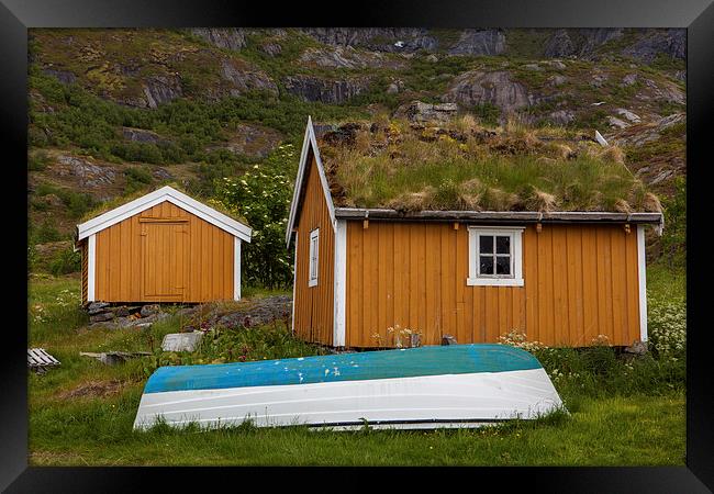  Nesland fisher huts Framed Print by Thomas Schaeffer