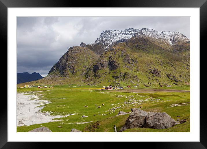 Beach at Uttakleiv Framed Mounted Print by Thomas Schaeffer