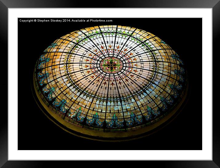  Stained Glass Dome Framed Mounted Print by Stephen Stookey