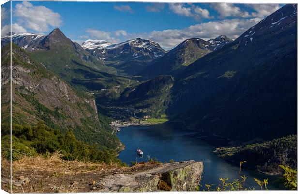 Geirangerfjord seen from Ornevejen Canvas Print by Thomas Schaeffer