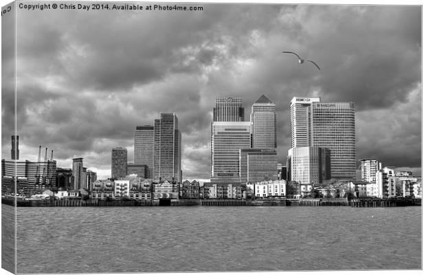 Canary Wharf Canvas Print by Chris Day