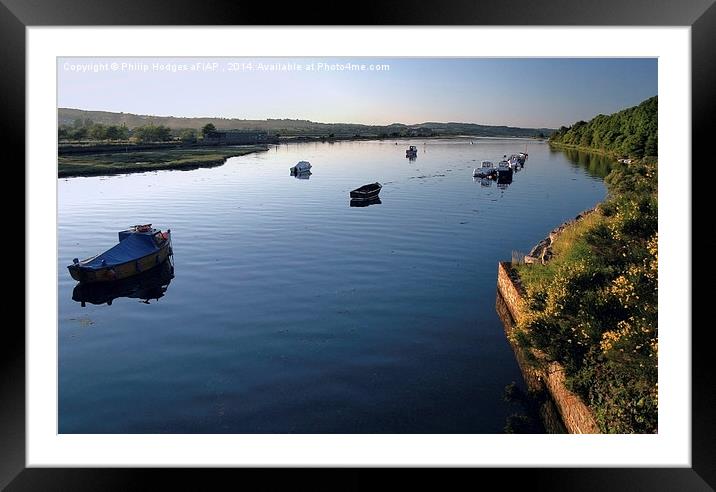  Axmouth Estuary Framed Mounted Print by Philip Hodges aFIAP ,