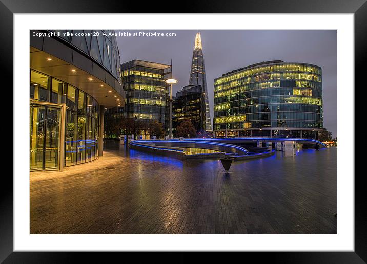 city hall queens walk London Framed Mounted Print by mike cooper