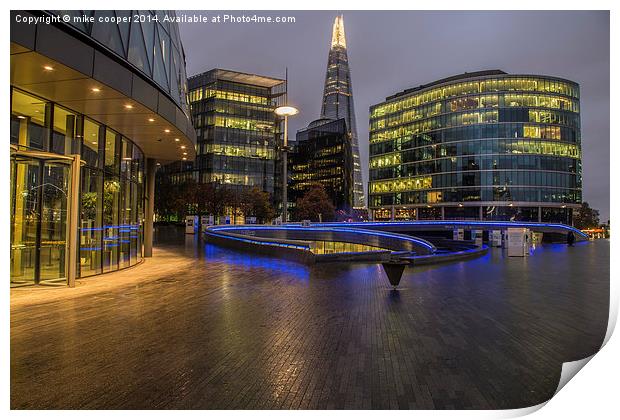 city hall queens walk London Print by mike cooper