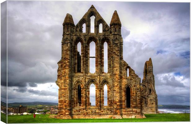 Whitby Abbey Remains Canvas Print by Tom Gomez