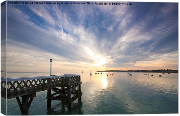  Isle of Wight Sunset Canvas Print by Graham Custance