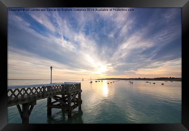  Isle of Wight Sunset Framed Print by Graham Custance