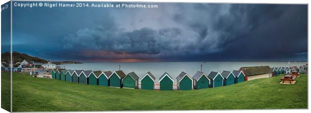 Gurnard Bay Panorama Canvas Print by Wight Landscapes