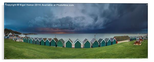 Gurnard Bay Panorama Acrylic by Wight Landscapes