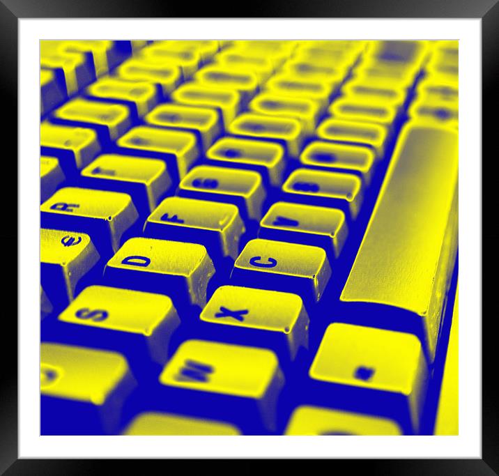 Abstract keyboard Framed Mounted Print by john williams