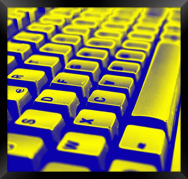 Abstract keyboard Framed Print by john williams