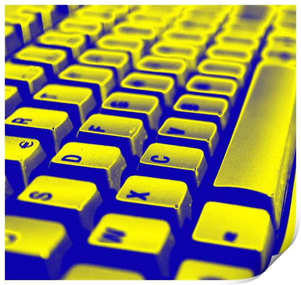 Abstract keyboard Print by john williams