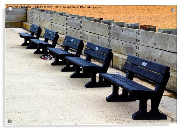  Benches Acrylic by Philip Hodges aFIAP ,