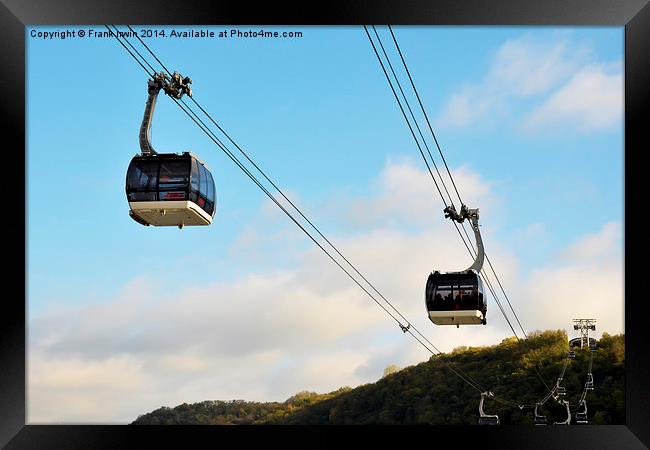 Cable cars in Koblenz, Germany Framed Print by Frank Irwin