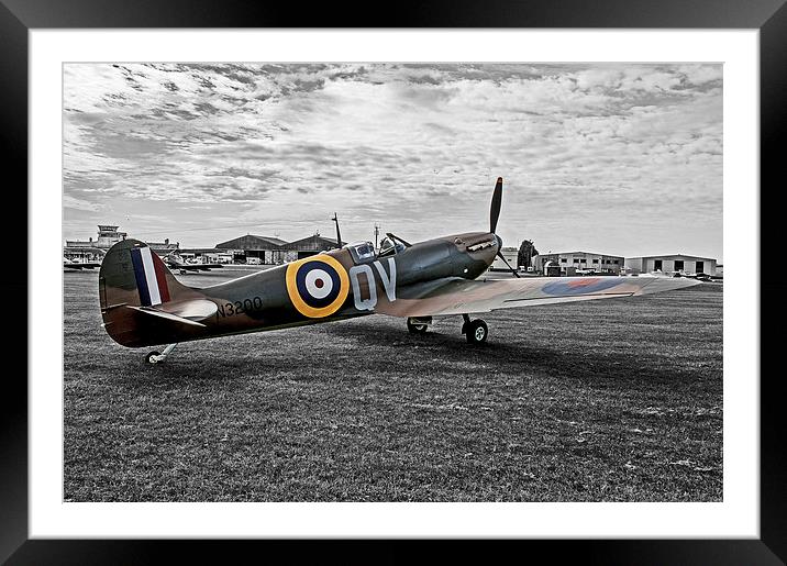  Spitfire Mk1 Framed Mounted Print by Simon Hackett