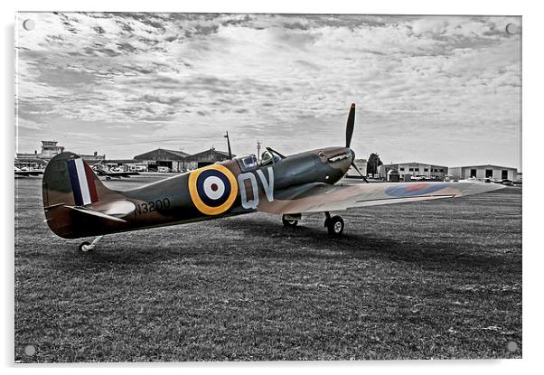 Spitfire Mk1 Acrylic by Simon Hackett