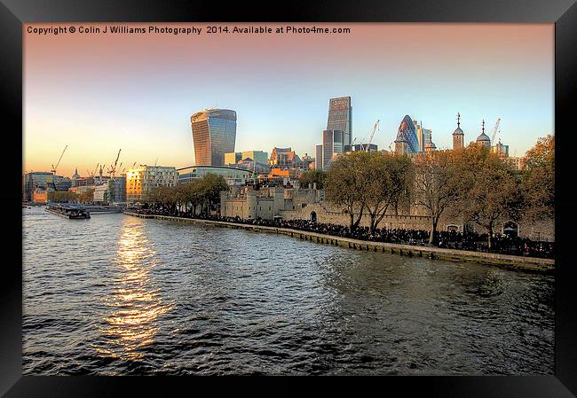  City Of London from Tower Bridge Framed Print by Colin Williams Photography