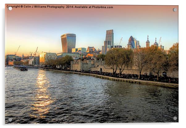  City Of London from Tower Bridge Acrylic by Colin Williams Photography