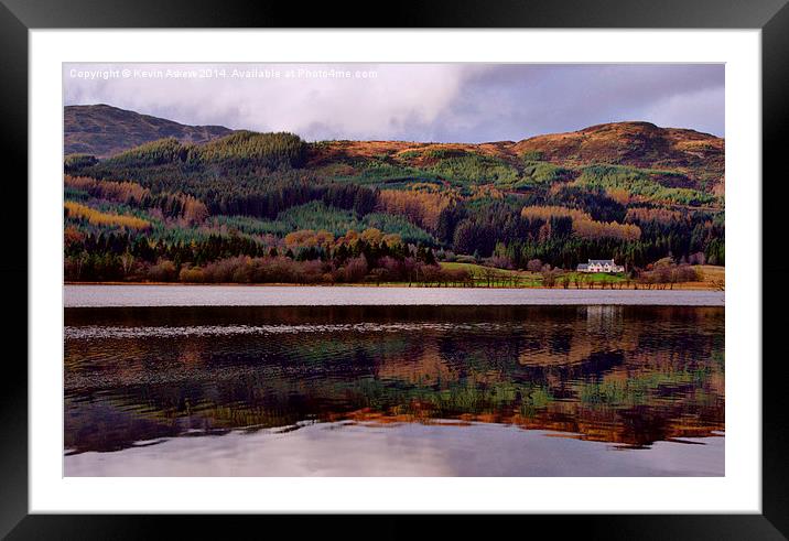  Loch Chon in Autumn Framed Mounted Print by Kevin Askew