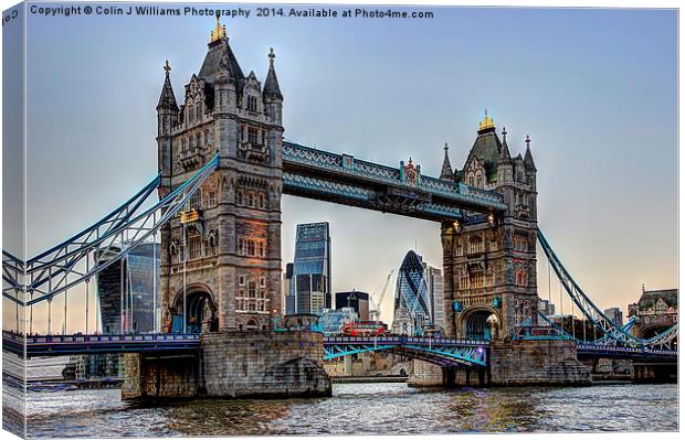 Tower Bridge And The City 2 Canvas Print by Colin Williams Photography