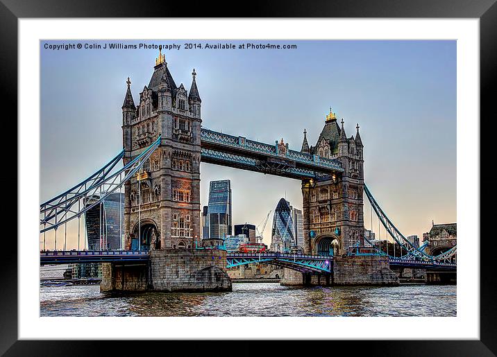 Tower Bridge And The City 2 Framed Mounted Print by Colin Williams Photography